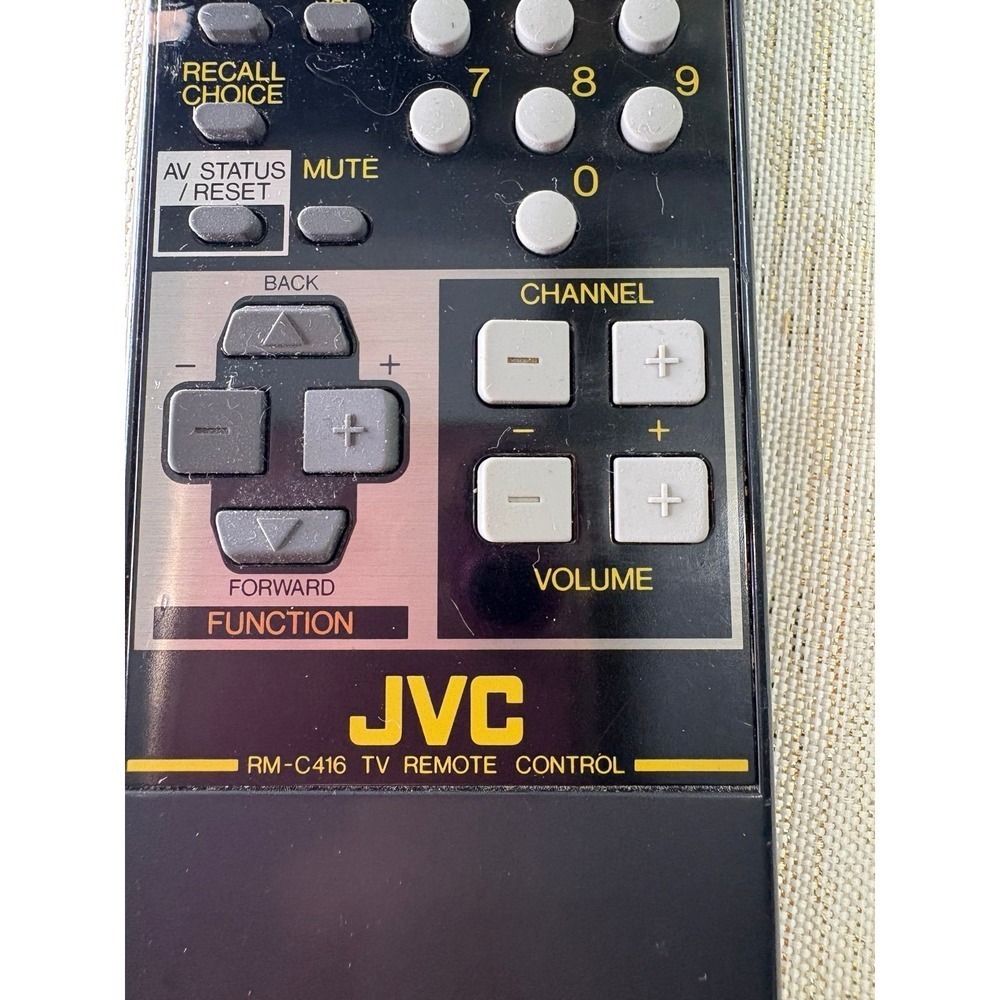 JVC RM-C416 TV Remote Control, also known as a JVC Master Command II remote. - Picture 3 of 3